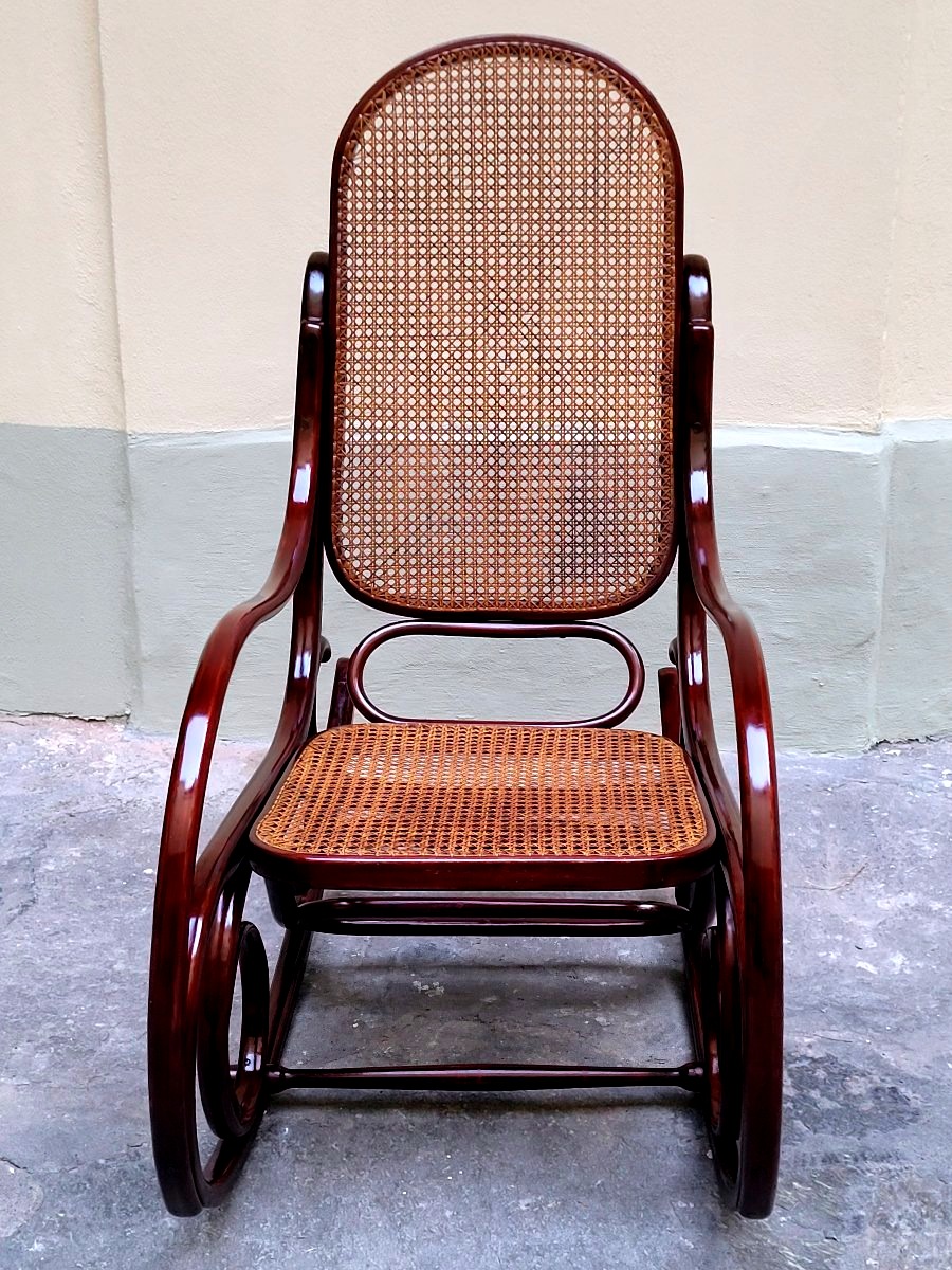 Antica poltrona a dondolo Thonet n. 825 – Vienna, fine XIX secolo-photo-7