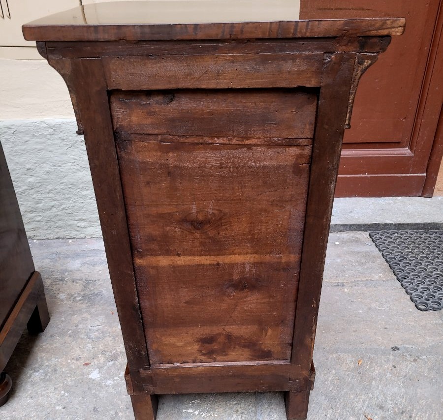 Due  mobiletti antichi in noce – Luigi Filippo, Piemonte, 1830-1850-photo-6