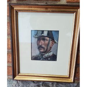 dipinto acquerello raffigurante storico Carabiniere 