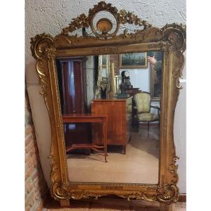 Specchiera in legno dorato epoca 1850  Luigi Filippo manifattura Francese .