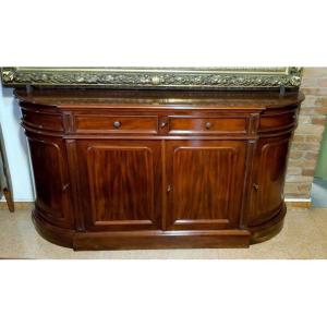 Antica credenza Luigi Filippo epoca 1850 (circa) in legno di mogano cubano.