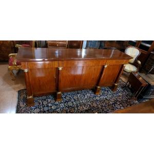 Antica Credenza Impero ,manifattura Piemontese (Italia) in legno di noce .