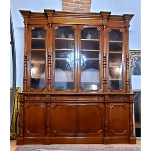 Antica Libreria stile Luigi Filippo epoca seconda metà 1800 manifattura Francese 