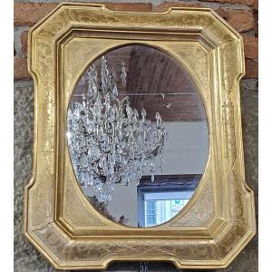 Antico specchio Lauigi Filippo manifattura Francese ,in perfetto stato ,con doratura originale 