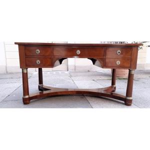 Antica Scrivania Impero in legno di mogano cubano .