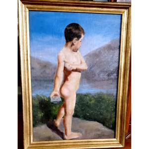 Dipinto originale a olio su cartoncino spesso  ,realizzato e firmato da G.Vittorina nel 1931.