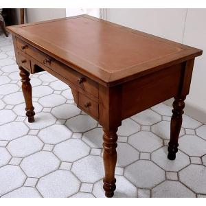 Antica scrivania Luigi Filippo in legno di ciliegio 