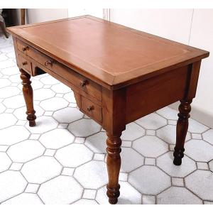 Antica scrivania Luigi Filippo in legno di ciliegio