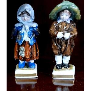 2 statuette in porcellana di Capodimonte (Napoli)
