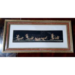 Antico dipinto scuola Napoletana , tecnica acquerello ,epoca 1800 