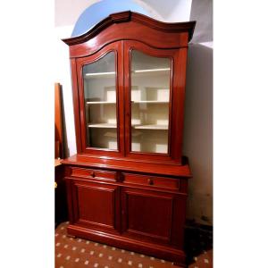 Antica credenza  con alzata a vetrina epoca Luigi Filippo 