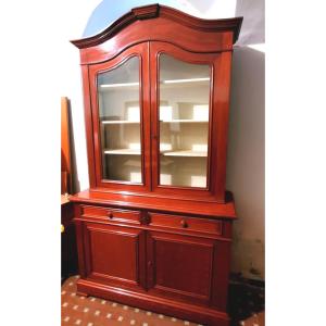 Antica credenza con alzata a vetrina epoca Luigi Filippo