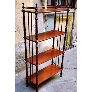 Mobile a ripiani , in legno di noce ,manifattura Italiana 