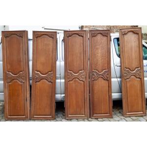Six Louis XV Oak Doors