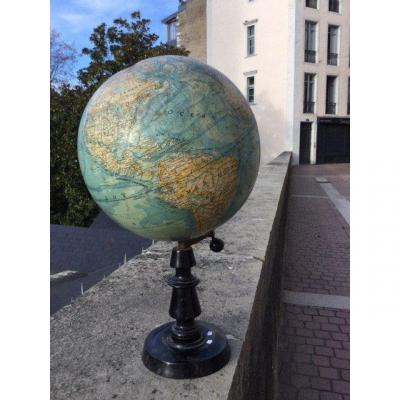 Large Terrestrial Globe From The XIXth Century