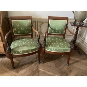 Pair Of Empire Armchairs
