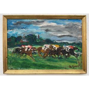 “race To Saint-cloud” Adrienne Jouclard (1882 - 1972)