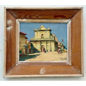 "the Church Of Jonquières, Martigues" (emile Beaussier1874 -1943