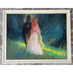 Marcel Féguide (saint-étienne 1890- Golfe Juan 1968) Was Primarily A Pastel Artist,