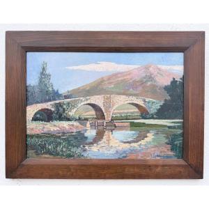 "the Bridge Of Ascain" By Jean Etcheverrygarray (1877-1952)