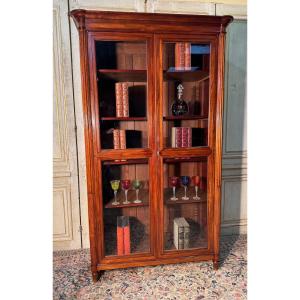 Large Louis XVI Mahogany Library, 19th Century 