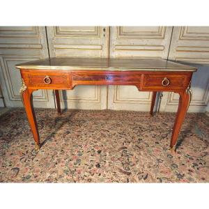 19th Century Desk In Marquetry And Bronzes 