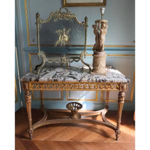 19th Century Louis XVI Giltwood Center Table Or Console 