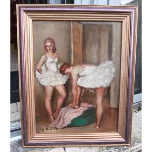 Hsp Painting Of Ballerinas By Georgette Nivert 