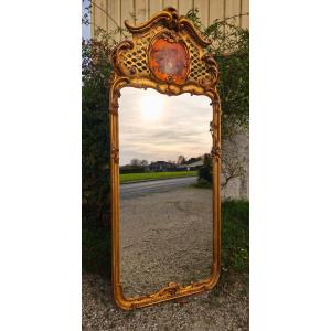 Large Napoleon III Mirror With Cherubs 