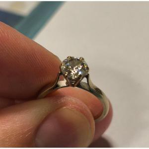 18k Gold Solitaire Ring With A 1 Carat Old-cut Diamond 