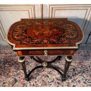 Napoleon Working Table In Fine Marquetry