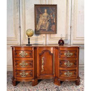 18th Century Regency Chest Of Drawers In Blond Walnut