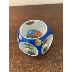 Saint Louis Overlay Paperweight Ball