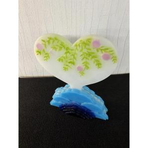 Cloud Heart Glass Pate Work By Milvia Maglione For Daum France