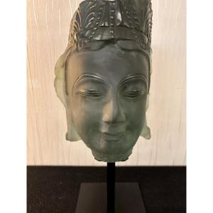 Daum France Crystal Buddha Head Numbered 066/288