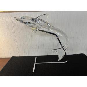 Daum France Crystal Dolphin   