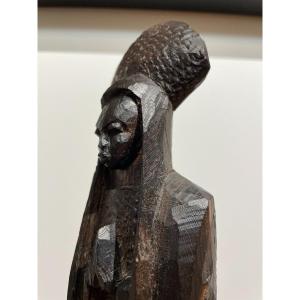 Sculpted Virgin - African Art - Ebene