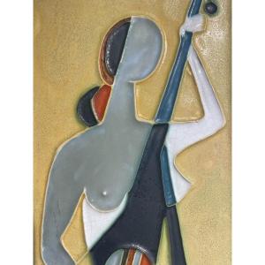Helmut Schaffenacker (1921-2010) - Woman With Mandolin