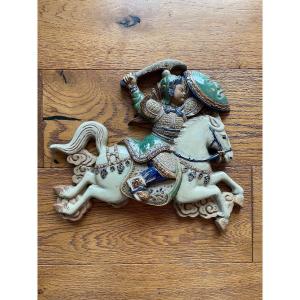 Atelier De Bien Hoa - Indochina Vietnam - Sandstone Wall Lamp - B