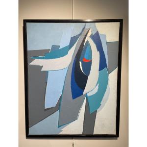Guy Leclerc-gayrau (1942) - Abstraction Bleue