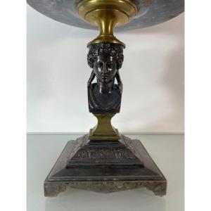 Large Cup - Bronze And Silver Metal - 19th Century - Napoléon III