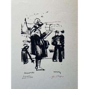 Yves Brayer (1907-1990) - Sérigraphie - Saint-Paul-Roux à Camaret