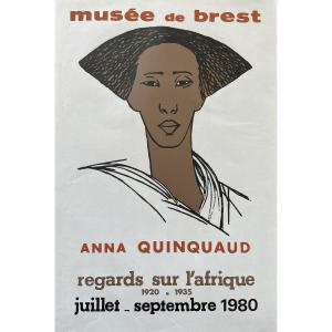 Anna Quinquaud (1890-1984) - Poster "views Of Africa" - Museum Of Fine Arts - 1980