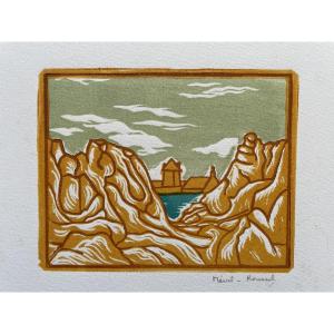 Micheline Mével-roussel (1925-2022) - The Vauban Tower In Camaret