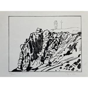 Micheline Mével-roussel (1925-2022) - The Pointe De Pen Hir In Camaret