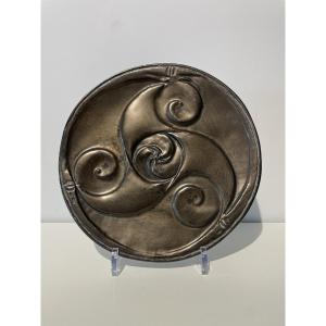 Guy Trévoux (1920-2011) - Plate With Triskelion