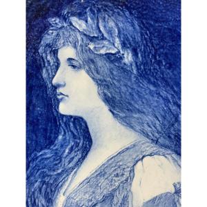 Arts & Crafts - Decorative Earthenware Wall Plaque - 1898