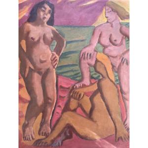 Marcel Gonzalez (1928-2001) - The Three Bathers