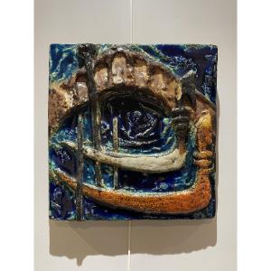 Helmut Schaffenacker (1921-2010) - Wall Relief - Venice