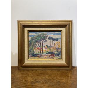 Adolphe Marie Beaufrère (1876-1960) - Landscape In Brittany - Oil On Canvas